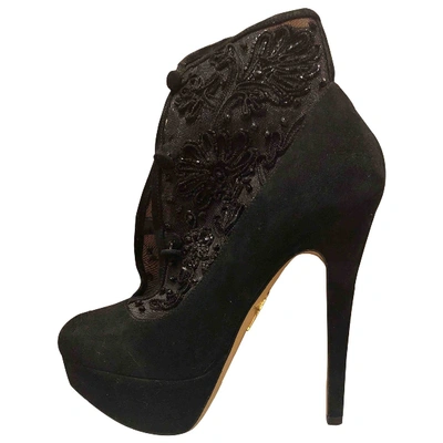 Pre-owned Charlotte Olympia Ankle Boots In Black
