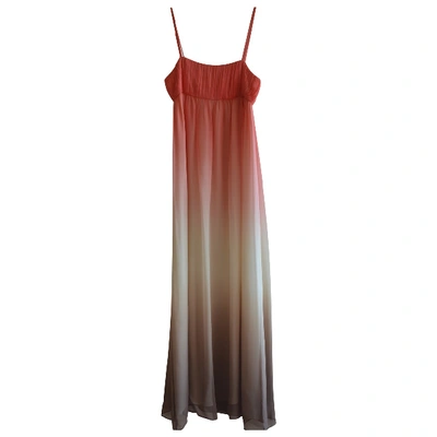 Pre-owned Alice And Olivia Silk Maxi Dress In Pink
