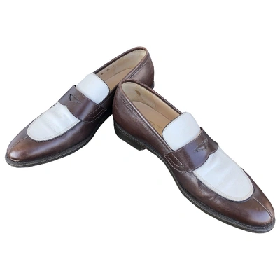 Pre-owned Ferragamo Brown Leather Flats