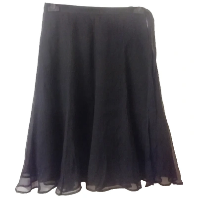 Pre-owned Jcrew Silk Skirt In Black