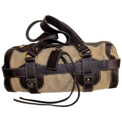 Pre-owned Chloé Linen Handbag In Beige