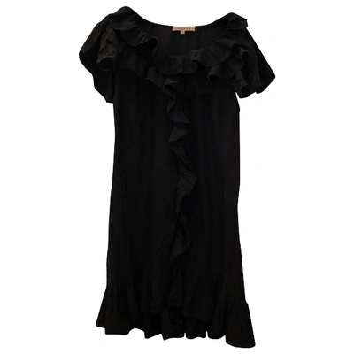 Pre-owned Sandro Silk Mini Dress In Black