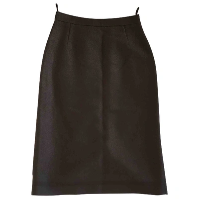 Pre-owned Prada Wool Mid-length Skirt In Brown