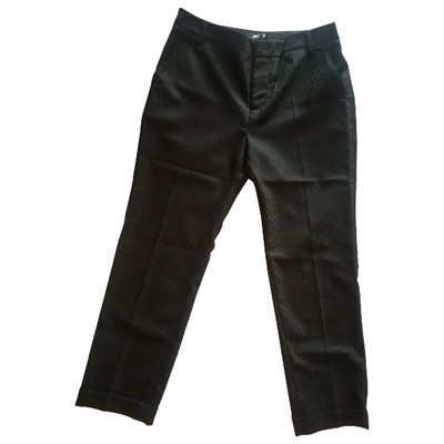 Pre-owned Just Cavalli Wool Chino Pants In Black