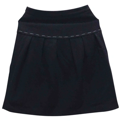 Pre-owned Moschino Cheap And Chic Wool Mini Skirt In Blue