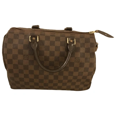 Pre-owned Louis Vuitton Speedy Cloth Handbag In Brown