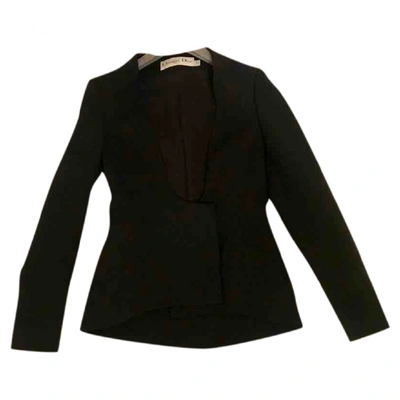 Pre-owned Dior Wool Blazer In Black