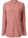 VINCE RELAXED BAND COLLAR BLOUSE