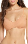 Madewell Suzanne Lace Padded Bralette In Voile Pink