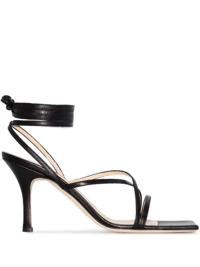 A.w.a.k.e. Black Ophelia 80 Leather Sandals