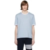 Thom Browne Jersey Ringer T-shirt In 480 Ltblue