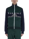 VERSACE VERSACE COLOUR BLOCK LOGO TRACK JACKET