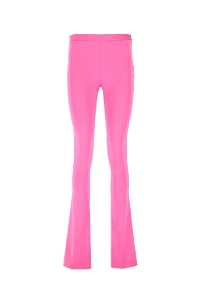 Versace High-waisted Bootcut Trousers In Pink