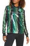 ADIDAS ORIGINALS ADIDAS SEQUIN LONG SLEEVE SOCCER JERSEY,FM7298