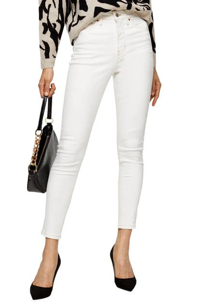 Topshop Jamie High Waist Ankle Skinny Jeans In White