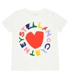 Stella Mccartney White Teen T-shirt With Multicolor Press In Multicoloured