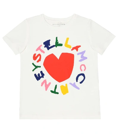 Stella Mccartney White Teen T-shirt With Multicolor Press