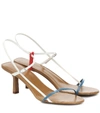 The Row Bare Color-block Leather Sandals In Multicoloured