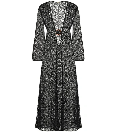 Dodo Bar Or Jane Crocheted-cotton Maxi Dress In Black