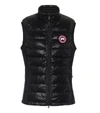 Canada Goose Black Feather Down Hybridge Lite Padded Gilet In Black