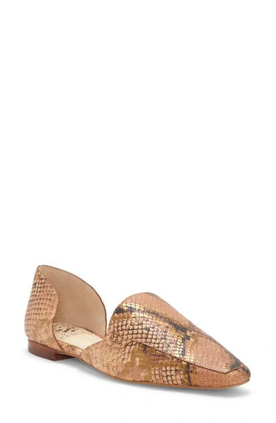 Vince Camuto Kordie D'orsay Flat In Penny Leather
