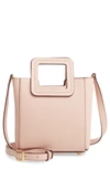 Staud Mini Shirley Genuine Shearling Satchel In Blush