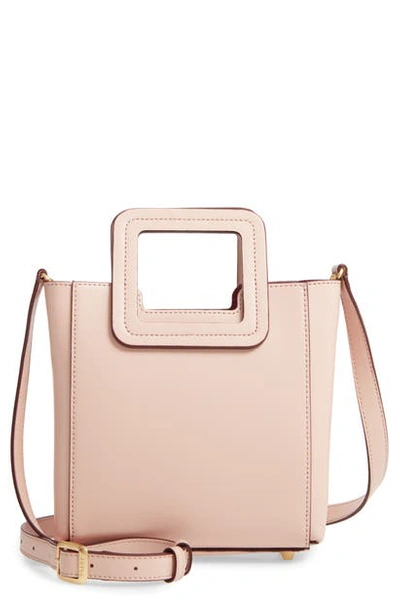 Staud Mini Shirley Genuine Shearling Satchel In Blush