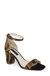 SANCTUARY STRUT GENUINE CALF HAIR SANDAL,550027--M