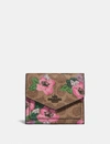 COACH COACH SMALL WALLET IN SIGNATURE CANVAS WITH BLOSSOM PRINT - WOMEN'S,89614 V5PTQ