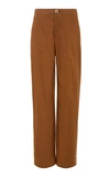 VINCE HIGH-RISE LINEN-BLEND STRAIGHT-LEG trousers,784572