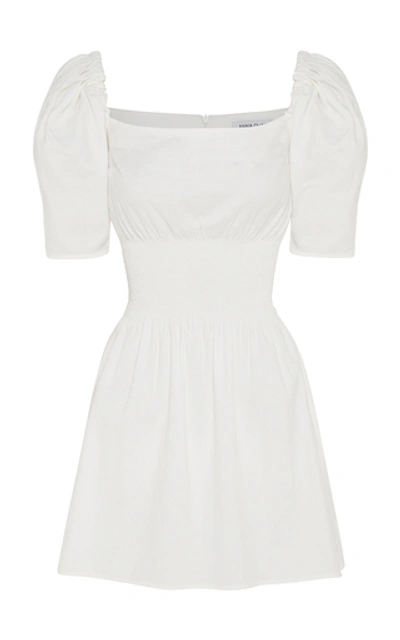 Anna Quan Nova Linen-blend Mini Dress In White