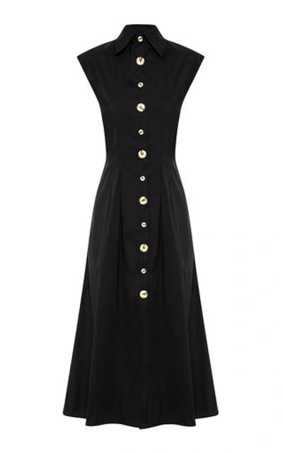Anna Quan Alora Buttoned Midi Dress In Black