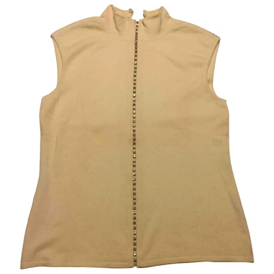 Pre-owned Escada Wool Vest In Ecru