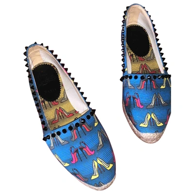 Pre-owned Christian Louboutin Cloth Espadrilles In Blue