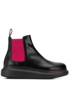 Alexander Mcqueen Chelsea-boots Mit Gummisohle In Black