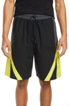 Marcelo Burlon County Of Milan Marcelo Burlon Man Shorts & Bermuda Shorts Black Size M Cotton, Polyester In Black Lime