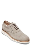 Cole Haan 'zerogrand' Wingtip In Gray Suede/ Ivory