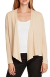 VINCE CAMUTO DRAPE FRONT COTTON BLEND CARDIGAN,9120220