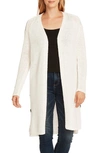 VINCE CAMUTO SIDE BUTTON LONG COTTON BLEND CARDIGAN,9120206