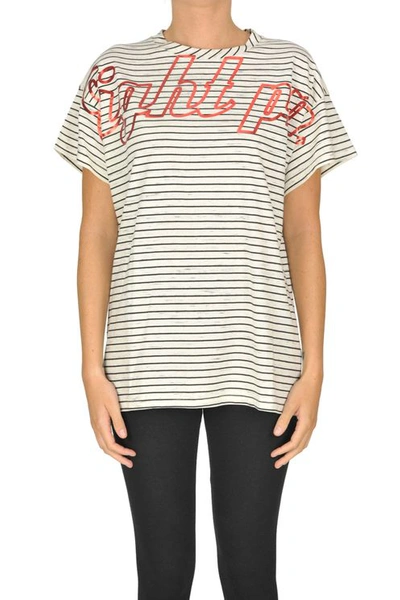 8pm Banderas Striped T-shirt In White