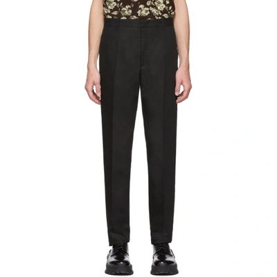 Jil Sander Black Thynne Trousers In Blue