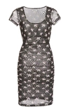 SANDY LIANG WEI PRINTED MESH MINI DRESS,766152