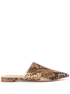 SAM EDELMAN SEENA SNAKE PRINT MULES