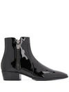 BALMAIN SIDE ZIPS ANKLE BOOTS