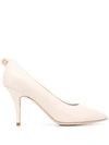 FERRAGAMO ALMOND-TOE PUMPS