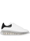 Alexander Mcqueen Signature Oversized Leather Sneakers In White