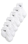 Nike 6-pack Everyday Cush Ankle Socks In White/ Black