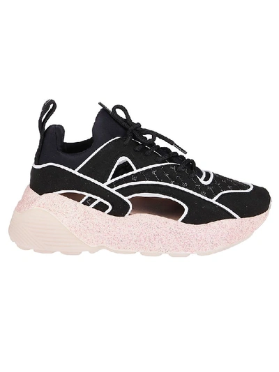 Stella Mccartney Eclypse Chunky Cutout Lace-up Sneakers In Black