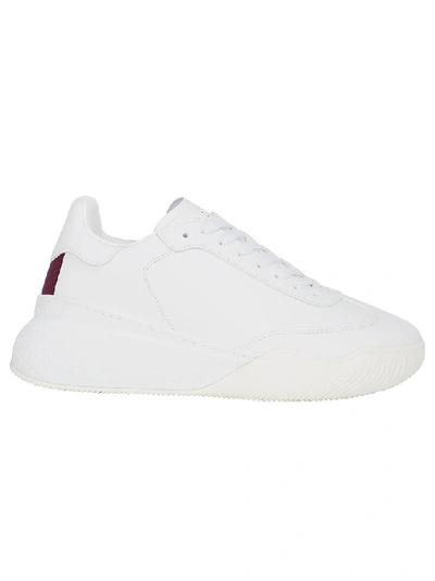 Stella Mccartney Raised-sole Leather Low-top Trainers In White