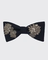 TITLE OF WORK MEN'S BEADED FLORAL BOW TIE,PROD150650008